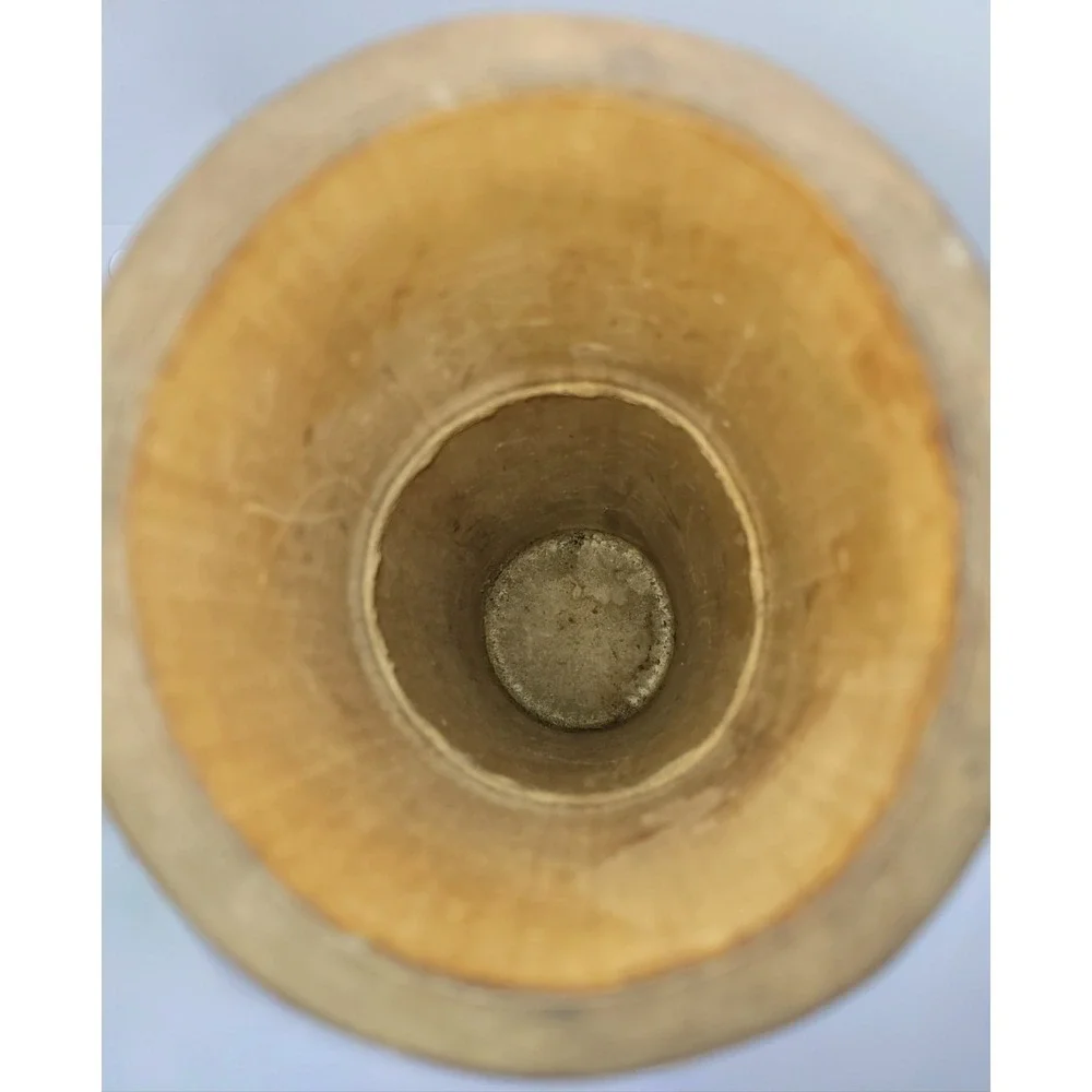 Chinese Bamboo Brush‎ Pot Carved Wooden Asian Flower Vase